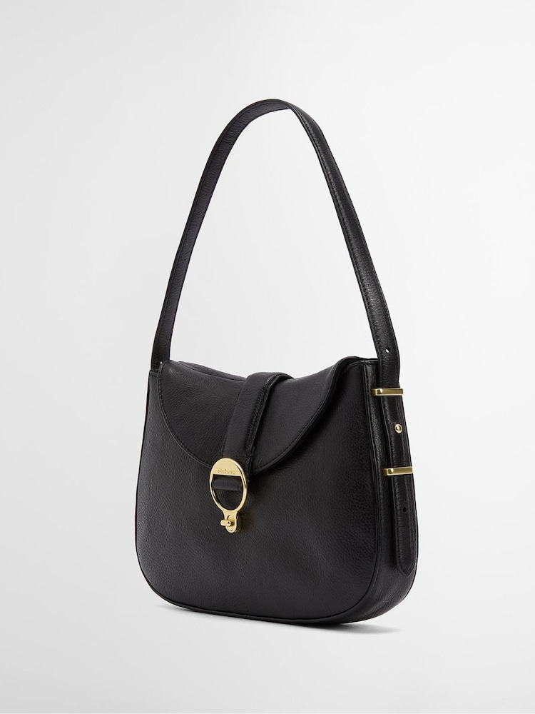 Barbour® Black Alder Leather Sling Bag - Image 2 of 8 Barbour® Black Alder Leather Sling Bag - Image 2 of 8