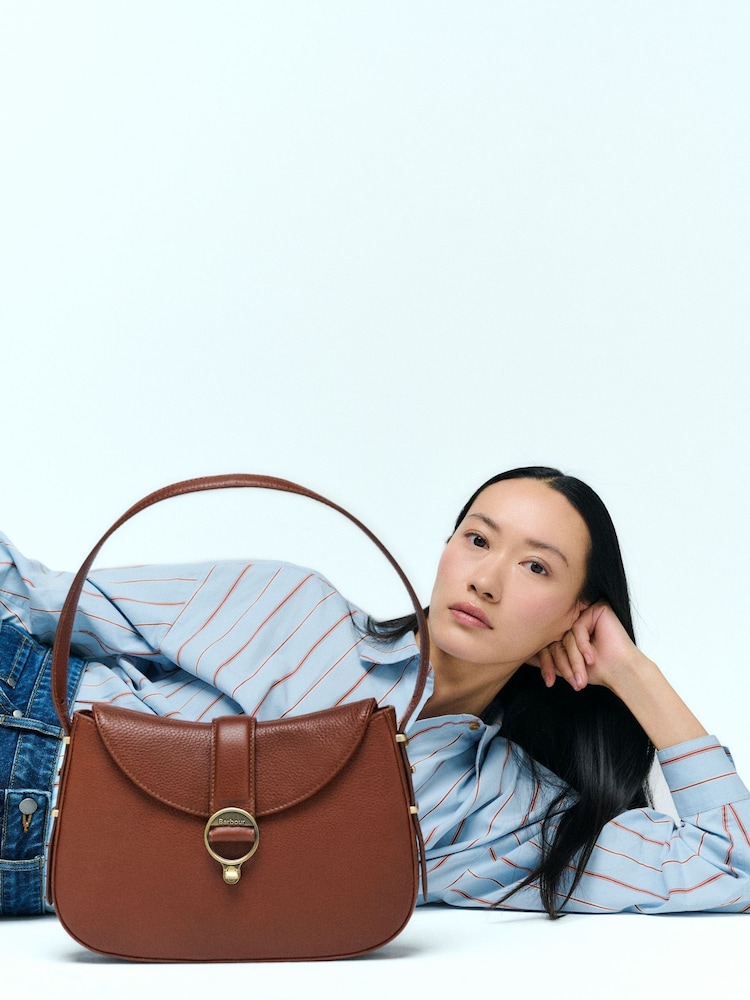 Barbour® Brown Alder Leather Sling Bag - Image 1 of 9