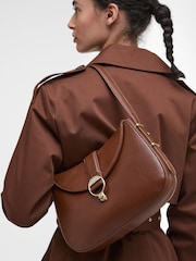 Barbour® Brown Alder Leather Sling Bag - Image 2 of 9
