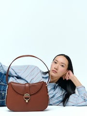 Barbour® Brown Alder Leather Sling Bag - Image 6 of 9