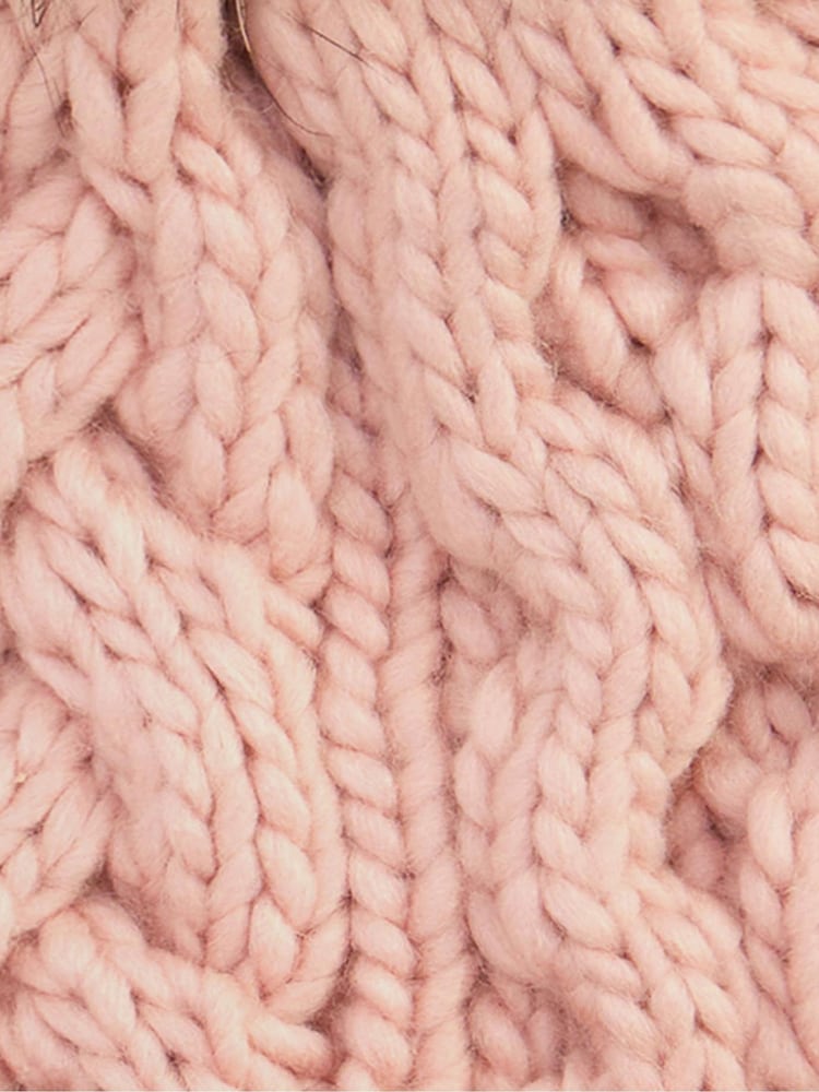 Barbour® Pink Penshaw Pom Beanie Hat - Image 4 of 4