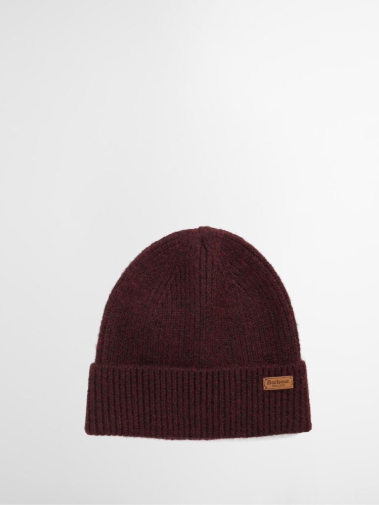 Barbour® Red Pendle Beanie Hat - Image 1 of 4 Barbour® Red Pendle Beanie Hat - Image 1 of 4