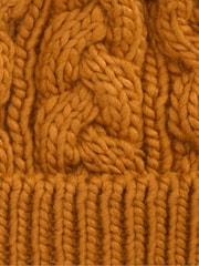Barbour® Yellow Penshaw Pom Beanie Hat - Image 4 of 4