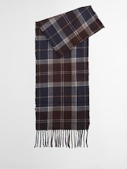Barbour® Blue Tartan Swinton Beanie Hat & Scarf Gift Box Set - Image 2 of 8