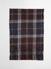 Barbour® Blue Tartan Swinton Beanie Hat & Scarf Gift Box Set - Image 5 of 8
