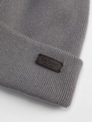 Barbour® Blue Tartan Swinton Beanie Hat & Scarf Gift Box Set - Image 6 of 8