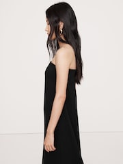 Banana Republic Black Stretch-Crepe Strapless Long Midi Dress - Image 3 of 4