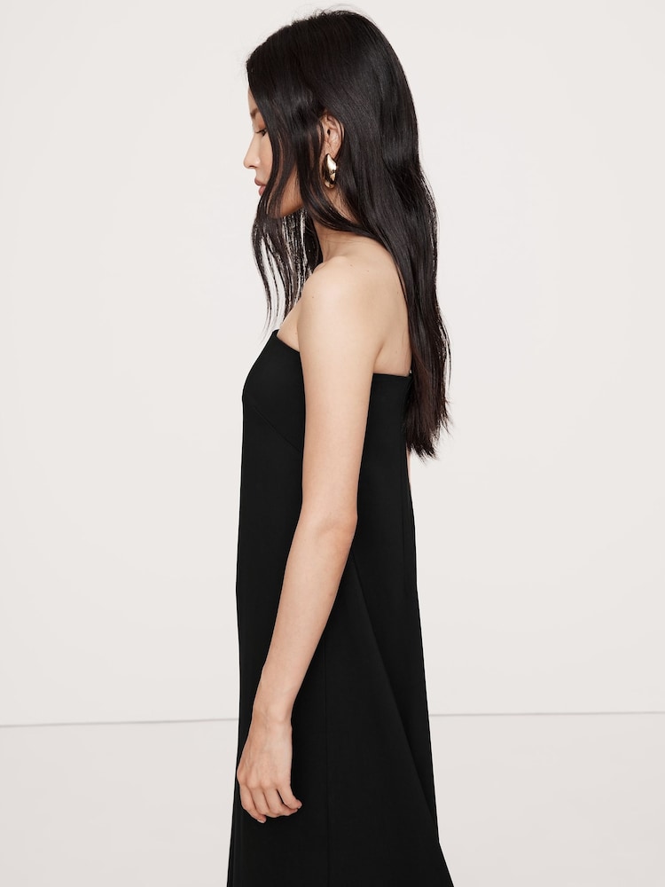 Buy Banana Republic Black Stretch-Crepe Strapless Long Midi Dress from Next  Netherlands