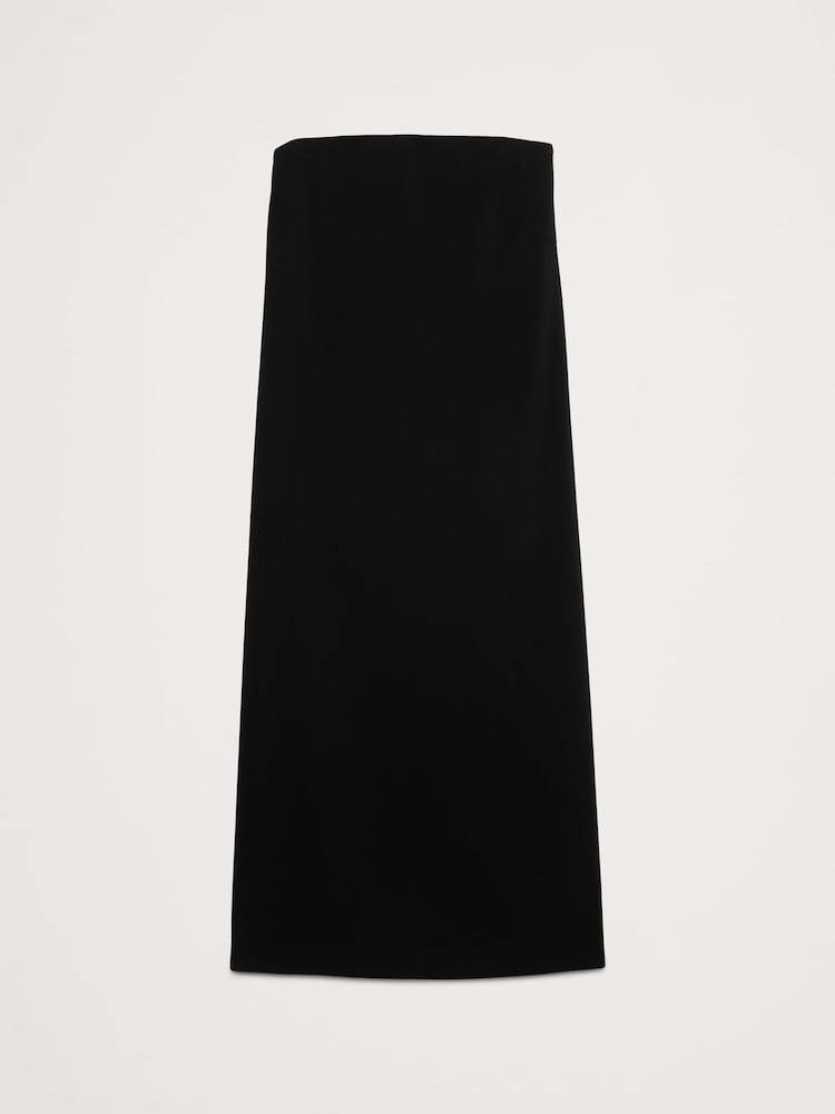 Banana Republic Black Stretch-Crepe Strapless Long Midi Dress - Image 4 of 4