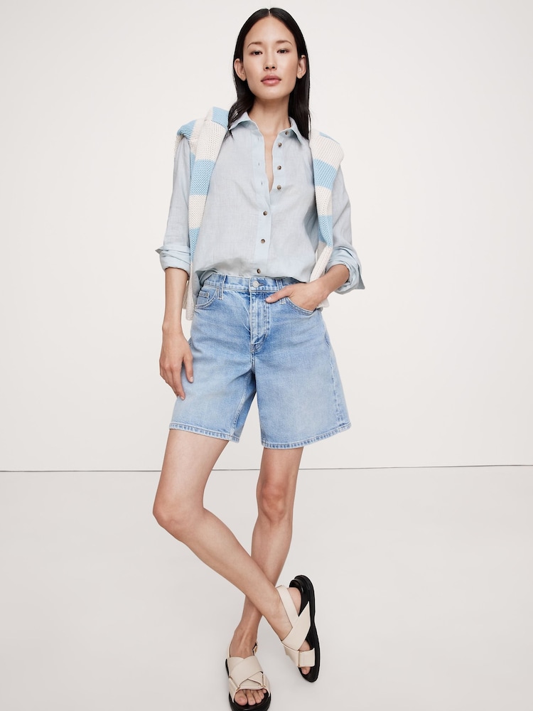 Banana Republic Light Blue The Everyday Linen Shirt - Image 1 of 1