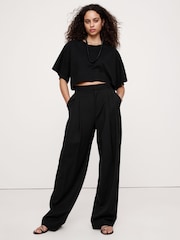 Negro - Banana Republic Oversized Vintage Cotton Cropped T-Shirt - Imagen 3 de 4