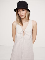 Banana Republic Cream Linen Keyhole Midi Dress - Image 3 of 3