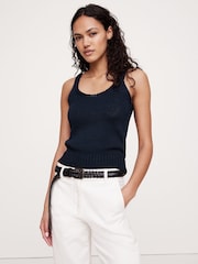Banana Republic Navy Blue Cotton Jumper Tank - Image 1 of 1