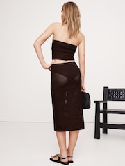 Braun - Banana Republic Cotton Crochet Mesh Skirt - Bild 2 von 4