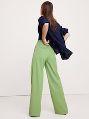 Banana Republic Green Everyday Mid Rise Wide-Leg Trousers - Image 2 of 4