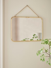 Cox & Cox Antique Brass French Hanging Mirror - Image 1 of 3