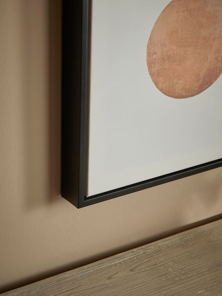 Cox & Cox White Black Terra Abstract Fineline Framed Wall Art - Image 3 of 3