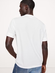 Banana Republic White Soft Wash Henley T-Shirt - Image 2 of 4