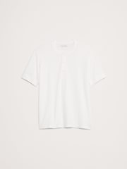 Banana Republic White Soft Wash Henley T-Shirt - Image 4 of 4