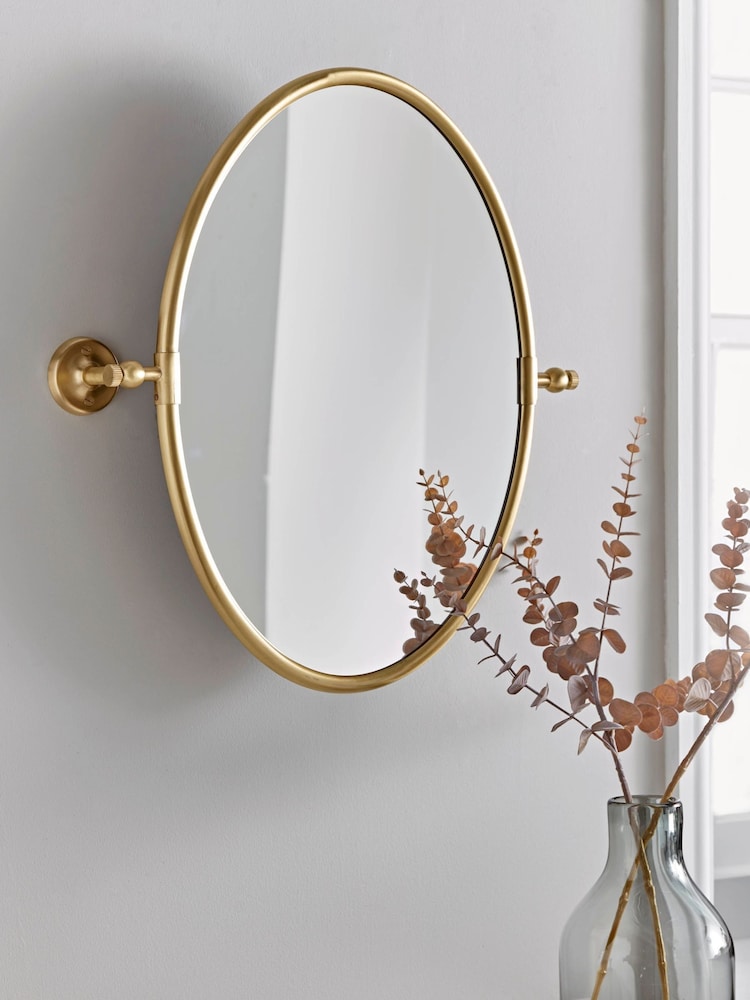Cox & Cox Brass French Oval Mirror - Image 1 of 3
