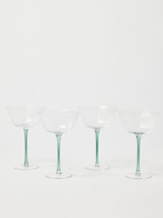 Oliver Bonas Grey Set of Four La Petite Cocktail Glasses - Image 1 of 4