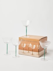Oliver Bonas Grey Set of Four La Petite Cocktail Glasses - Image 2 of 4