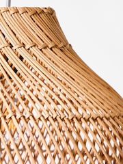 Oliver Bonas Natural Larme Woven Rattan Pendant Lampshade - Image 3 of 6