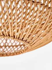 Oliver Bonas Natural Larme Woven Rattan Pendant Lampshade - Image 4 of 6