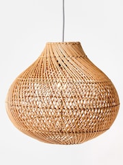 Oliver Bonas Natural Larme Woven Rattan Pendant Lampshade - Image 6 of 6