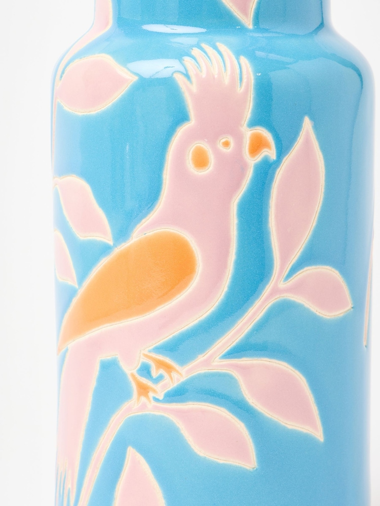 Oliver Bonas Blue Bird Ceramic Vase - Image 2 of 3