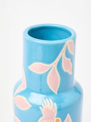 Oliver Bonas Blue Bird Ceramic Vase - Image 3 of 3