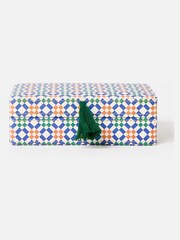 Oliver Bonas Green Geometric Medium Jewellery Box - Image 1 of 6