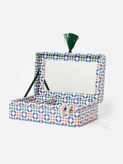 Oliver Bonas Green Geometric Medium Jewellery Box - Image 2 of 6