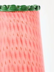 Oliver Bonas Pink Aya Scalloped Glass Vase - Image 4 of 5