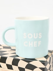 Oliver Bonas Set of 2 Multi Head Chef & Sous Chef Mugs - Image 3 of 5