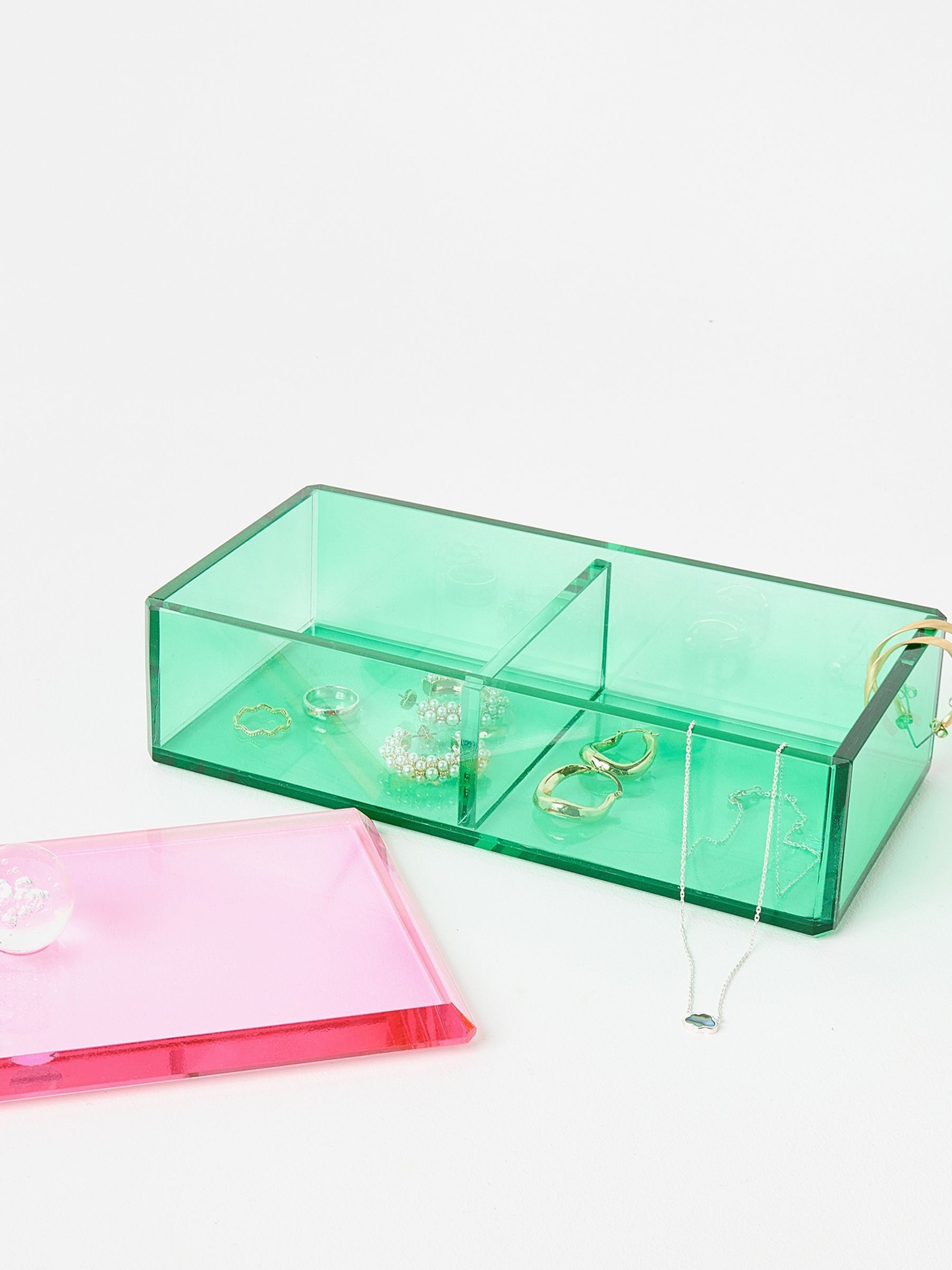 Buy Oliver Bonas Pink Lidded Crystal Jewellery Box from the Next UK ...