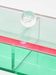 Oliver Bonas Pink Lidded Crystal Jewellery Box - Image 5 of 6