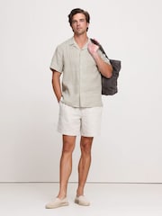 Banana Republic Beige Standard Fit Linen Resort Shirt - Image 4 of 4