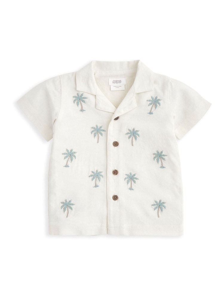 Mamas & Papas Palm Tree White Shirt - Slika 2 iz 2