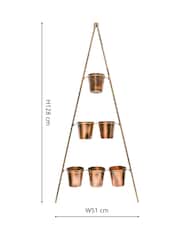 Ivyline Gold Garden Vertical Wall Plant Stand with Planters - Image 3 of 4