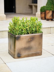 Ivyline Copper Garden Hampton Rectangular Metal Planter - Image 1 of 4