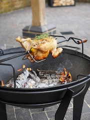 Ivyline Black Garden Metal Kendal Fire Pit on Stand - Image 2 of 4