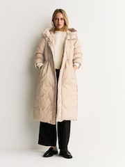 Weekend MaxMara Cream NOVAK Quilted Coat - Image 4 of 11