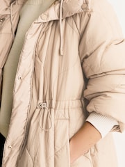 Weekend MaxMara Cream NOVAK Quilted Coat - Image 5 of 11