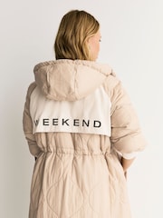 Weekend MaxMara Cream NOVAK Quilted Coat - Image 6 of 11