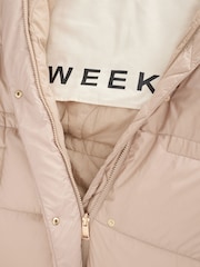 Weekend MaxMara Cream NOVAK Quilted Coat - Image 9 of 11