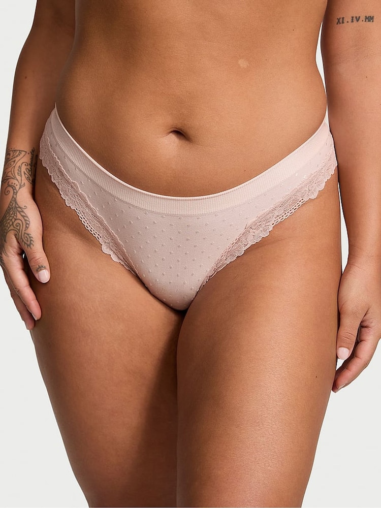 Victoria's Secret Glaze Nude Thong Knickers - Image 1 of 3