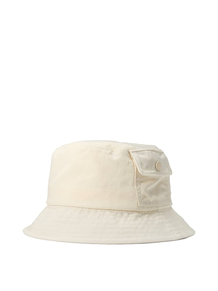 Victoria's Secret PINK White Shell Cargo Bucket Hat - Image 1 of 1