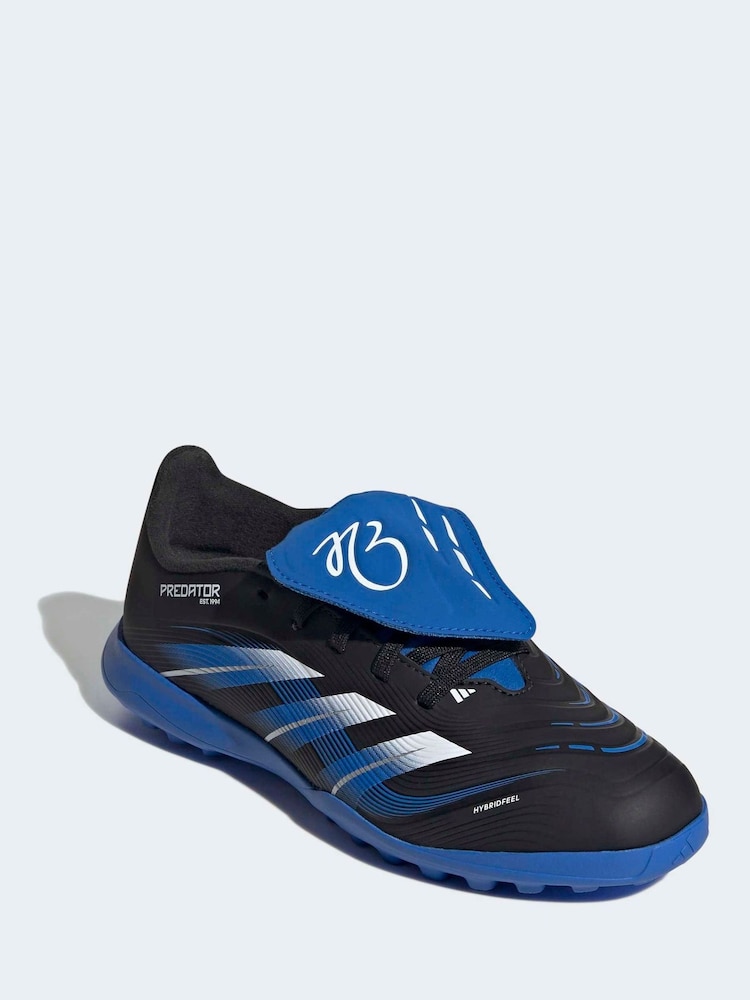 adidas Blue/Black Kids Predator League JB Fold-Over Tongue Turf Boots - Image 1 of 9