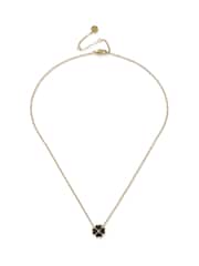 Aela Gold Tone Stainless Steel Inlay Heart Flower Necklace - Image 1 of 2